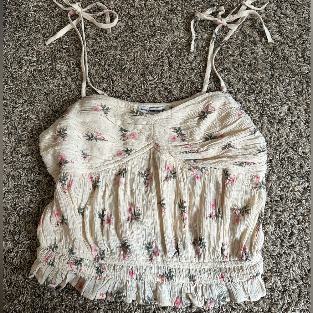 romantic floral crop top